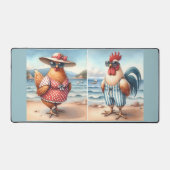 Poulets en maillots de bain en bord de mer (Recto)