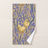 Poulets et hyacinthes jaunes (Serviette à main)