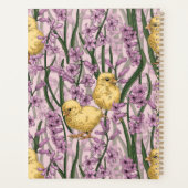 Poulets et hyacinthes roses (Dos)