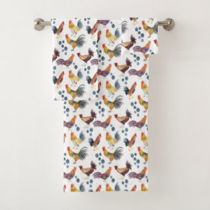 Poulets et oeufs colorés Motif d'aquarelle