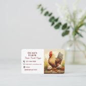 Poulets et poulets rustiques Cartes de visite (Debout devant)