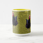 Poulets noirs dorés, Mug de café (Centre)