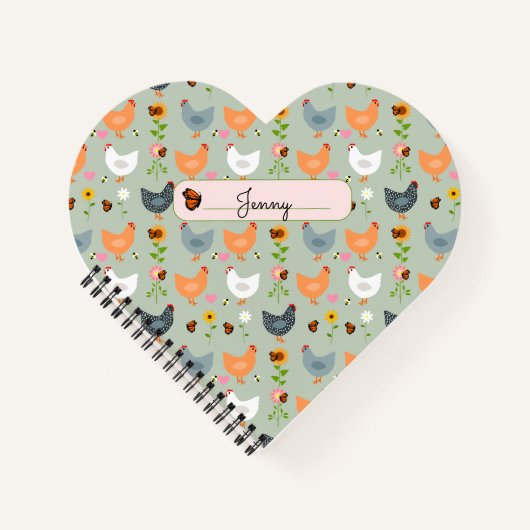 Poulets personnalisés dans le Carnet des fleurs (Devant)