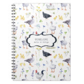 Poulets rustiques | Carnet Monogramme (Devant)