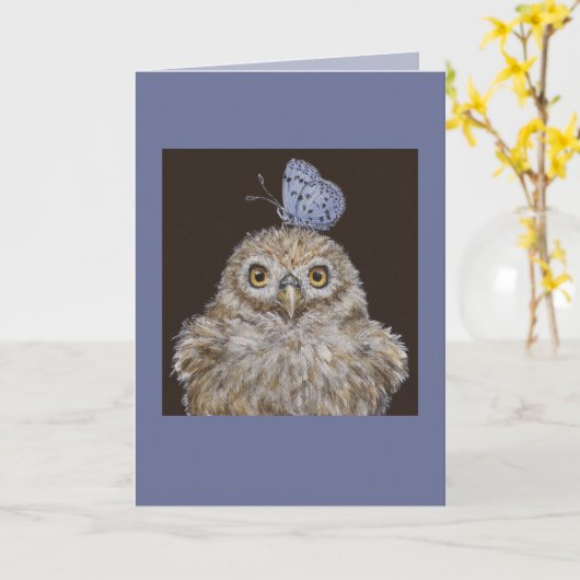 poulette avec carte papillon (Fleur jaune)