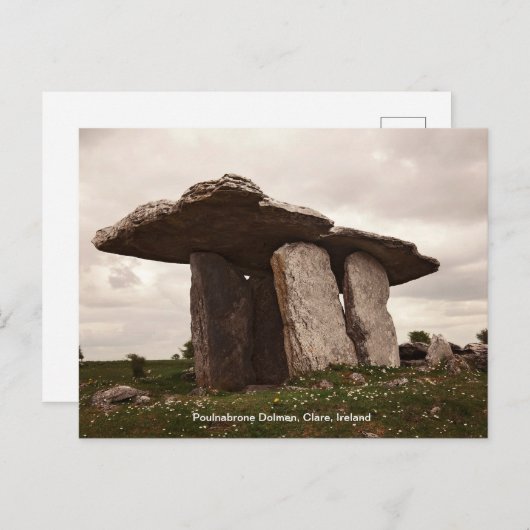 Poulnabrone Dolmen Portal Tombe Irlande Carte post (Devant / Derrière)