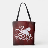 Poulpe 6 sur le rouge - sac fourre-tout moyen (Dos)