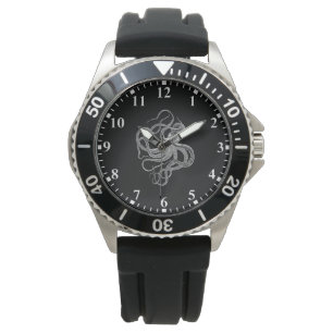 poulpe blanche sur montre noire