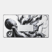 Poulpe Kraken Fluide Encre Abstraite (Clavier et souris)