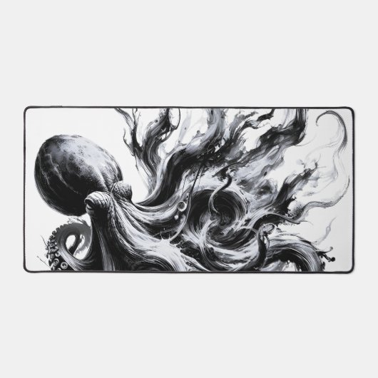 Poulpe Kraken Fluide Encre Abstraite (Recto)