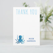 Poulpe marin nautique sous la mer Merci (Debout devant)