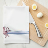Poulpe - serviette de cuisine (Quart Plié)