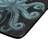 Poulpe turquoise sur la planche à découper (Coin)