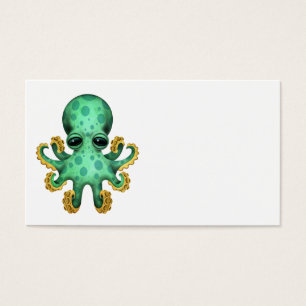 Poulpe vert mignon de bébé