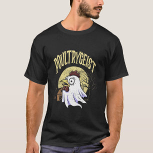 Poultrygeist Kip Grappige Geest Halloween Boerderi T-shirt