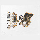 Pounce Fierce Collection–Motivation for Cat Lovers Fleece Deken (Voorkant (Horizontaal))