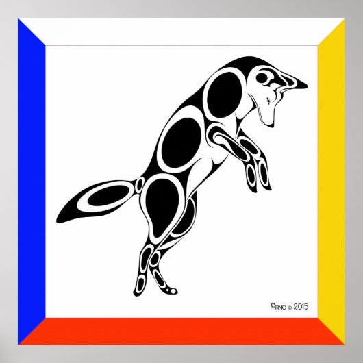 Pouncing Coyote Poster (Voorkant)