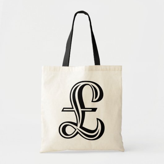 Pound-teken - Zwart Tote Bag (Voorkant)
