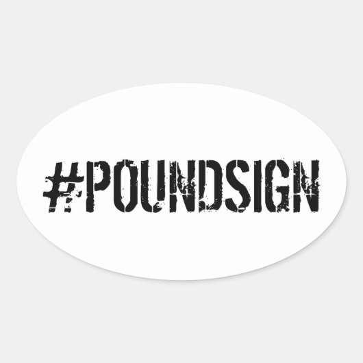 #POUNDSIGN Sticker (Voorkant)