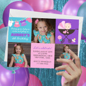 Poupée bébé 3 Photo Invitation anniversaire