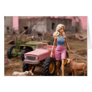 poupée blonde apocalyptique dans le pays