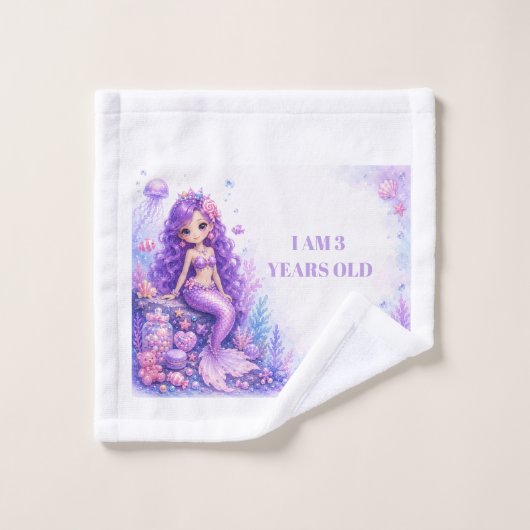 Poupée de Bonbons Sirène 3e Anniversaire (Gant de toilette)