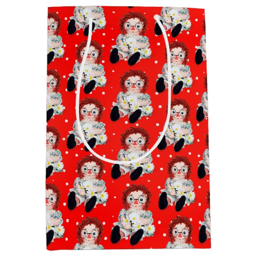 Poupée de sac avec marguerites sur Pois (Devant)