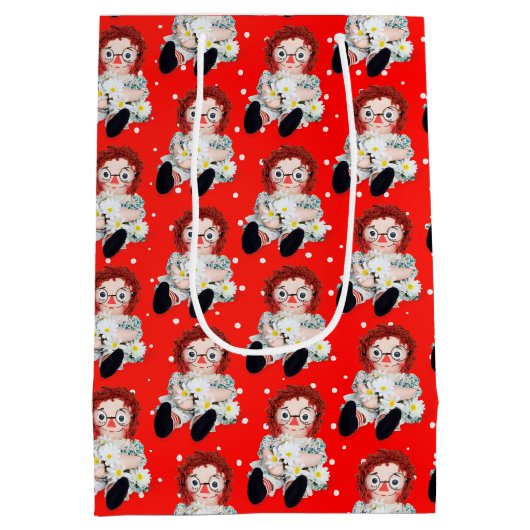 Poupée de sac avec marguerites sur Pois (Dos)