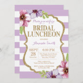 Poupée et or nuptiale Invitation Florale (Devant / Derrière)