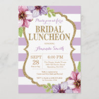 Poupée et or nuptiale Invitation Florale