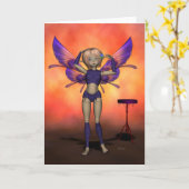 Poupée féerique Phoebe - carte de voeux (Fleur jaune)