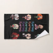 Poupée Fille Thème Épouvantable Halloween avec Nom (Serviette à main)
