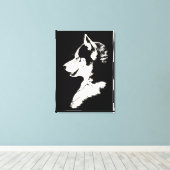 Poupée Husky Imprimer Sibérie Husky Chien toile Im (Insitu (Plancher de Bois))