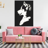 Poupée Husky Imprimer Sibérie Husky Chien toile Im (Insitu(Salon))