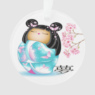 Poupée japonaise précieuse Kokeshi