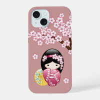 Poupée Kokeshi Printemps - Cute Geisha Japonais en