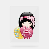 Poupée Kokeshi Printemps - Cute Japonaise Geisha G (Recto)