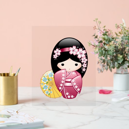 Poupée Kokeshi Printemps - Cute Japonaise Geisha G (Mariage)