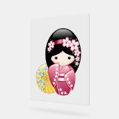 Poupée Kokeshi Printemps - Cute Japonaise Geisha G (Angle)