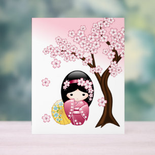 Poupée Kokeshi Printemps - Cute Japonaise Geisha G