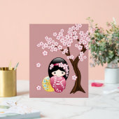 Poupée Kokeshi printemps mignonne Japonaise Geisha (Mariage)