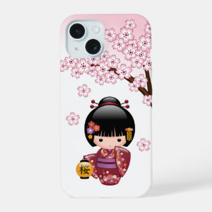 Poupée Kokeshi Sakura - Jolie Fille Geisha Japonai