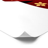 Poupée Kokeshi sous affiche de branche de sakura (Coin)