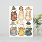 Poupée papier vintage (Debout devant)
