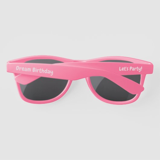 Poupée rose Fête à thème Faveur - Lunettes de sole (Dos)