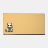 Poupée vaudou de chat sorcière sur fond jaune (Recto)