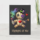 Poupée Vaudou pour Penser à Toi Carte de Vœux (Devant)