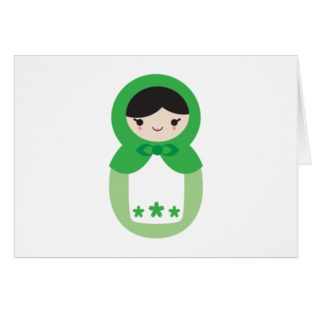 Poupée verte Matryoshka (Devant Horizontal)