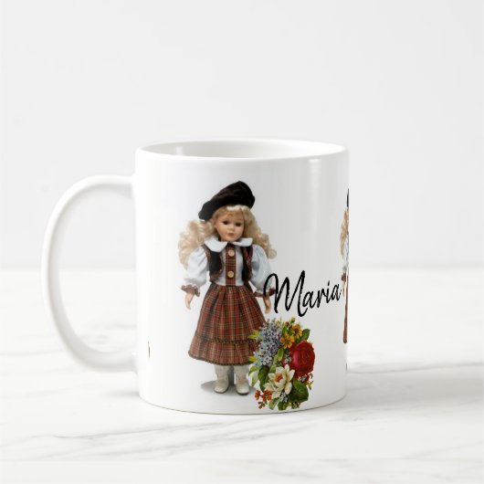 Poupée victorienne florale Mug (Gauche)
