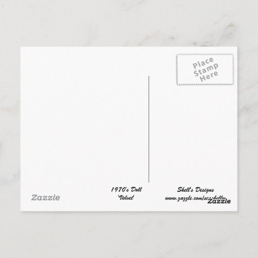 Poupée vintage - carte postale (Dos)